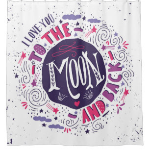 Rideaux De Douche Je t'aime à la lune et au dos 4