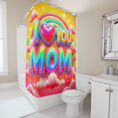 Rideaux De Douche Je t'aime maman (En situation)