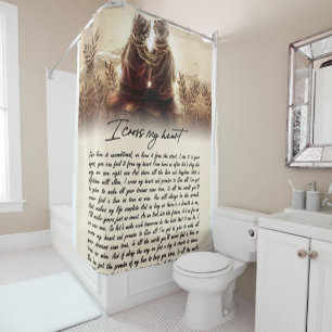 Rideaux De Douche Je traverse mon coeur Couple Golden Anniversaire C