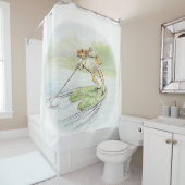 Rideaux De Douche Jeremy Fisher Poteaux sur un Lily Pad (En situation)