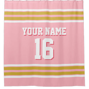 Rideaux De Douche Jersey sportif Gold White Stripes