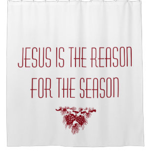 Rideaux De Douche JÉSUS EST LA RAISON DE LA SAISON Citation de Noël