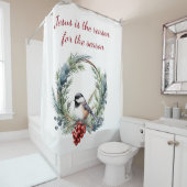 Rideaux De Douche JÉSUS EST LA RAISON DE LA SAISON Citation de Noël (En situation)