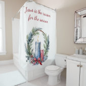 Rideaux De Douche JÉSUS EST LA RAISON DE LA SAISON Citation de Noël (En situation)