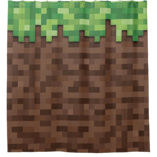 Rideaux De Douche Jeu vidéo Gamer Construction Minière Bâtiment (Devant)