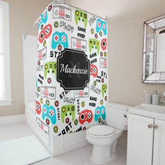 Rideaux De Douche Jeu vidéo Retro