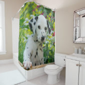 Rideaux De Douche Jeune chiot dalmatien mignon de chien, baquet (En situation)