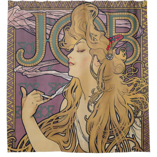 Rideaux De Douche Job (1896) par Alphonse Mucha (Devant)