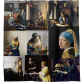 Rideaux De Douche Johannes Vermeer - Patchwork de chefs-d'oeuvre (Devant)