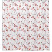 Rideaux De Douche Joli, Aquarelle, Flamants roses roses (Devant)