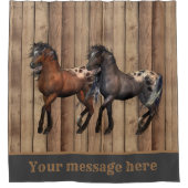 Rideaux De Douche Joli cheval sauvage Pays ajouter un message (Devant)