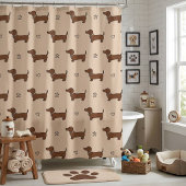 Rideaux De Douche Joli chien teckel