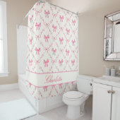 Rideaux De Douche Joli cou rose (En situation)