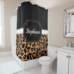 Rideaux De Douche Joli Empreinte de léopard