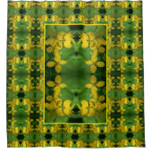 Rideaux De Douche Joli Fleur sauvage Jaune Motif Abstrait (Devant)