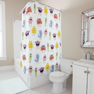 Rideaux De Douche Joli Monstres colorés Funny Enfants Motif