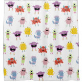 Rideaux De Douche Joli Monstres colorés Funny Enfants Motif (Devant)