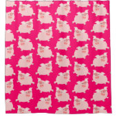 Rideaux De Douche Joli Motif de cochons de dessin joyeux (Devant)