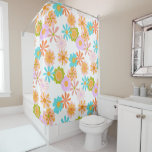 Rideaux De Douche Joli Motif de fleurs hippie Vintage<br><div class="desc">Vintage Hippie Fleur Motif rideau de douche</div>
