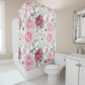 Rideaux De Douche Joli motif floral décoratif accrocheur (En situation)