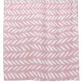 Rideaux De Douche Joli motif pastel herringbone sur carré rose (Devant)