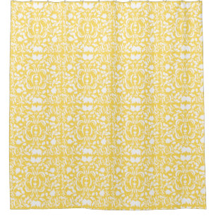 Rideaux De Douche Joli pastel antique victorien jaune et blanc