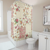 Rideaux De Douche Joli Patchwork Floral Conception transparente (En situation)