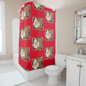 Rideaux De Douche Joli Père Noël Ho Ho Ho Noël (En situation)