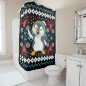 Rideaux De Douche Joli pingouin de Noël (En situation)