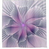 Rideaux De Douche Joli rose Fleur Moderne Abstrait Fractal Art (Devant)