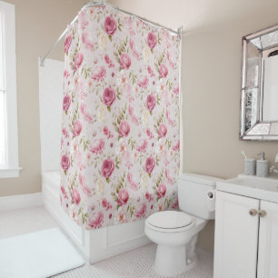 Rideaux De Douche Joli rose Shabby Chic Motif Floral