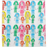 Rideaux De Douche Jolie aquarelle filles art moderne funky (Devant)