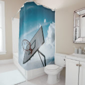 Rideaux De Douche Jolie conception de basket-ball (En situation)