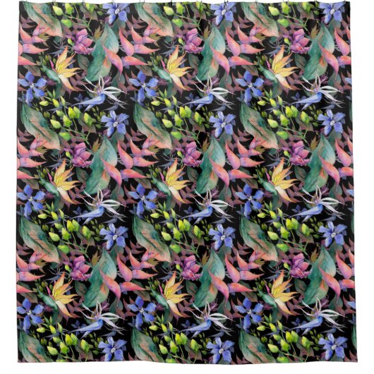 Rideaux De Douche Jolie décoration fleurie qui attire l'attention (Devant)