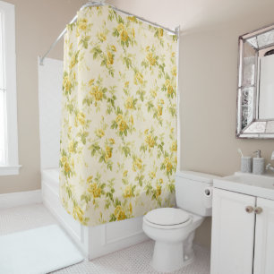 Rideaux De Douche Jolie ferme jaune d'or Floral