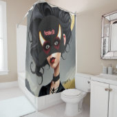 Rideaux De Douche Jolie fille horrible (En situation)