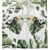 Rideaux De Douche Jolie jungle tropicale Toucan Bird Bain (Devant)