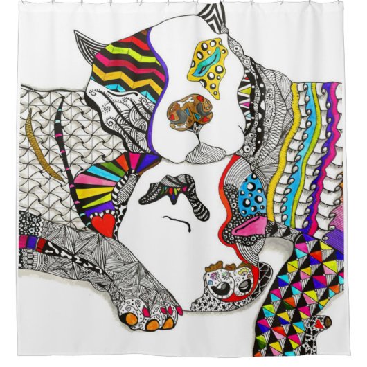 Rideaux De Douche Jolie Pit Bull Vous Aimez (Devant)