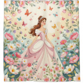 Rideaux De Douche Jolie princesse avec papillons (Devant)