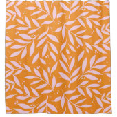 Rideaux De Douche Jolies branches - orange et rose (Devant)