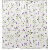 Rideaux De Douche Jolies fleurs blanches violettes (Devant)