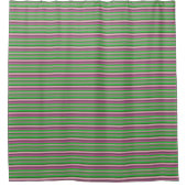 Rideaux De Douche Jolies rayures vert violet (Devant)