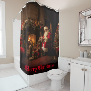 Rideaux De Douche Jolly Old Saint Nick