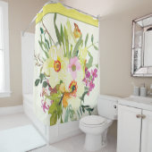 Rideaux De Douche Jonquilles aquarelle jaune (En situation)