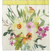 Rideaux De Douche Jonquilles aquarelle jaune (Devant)