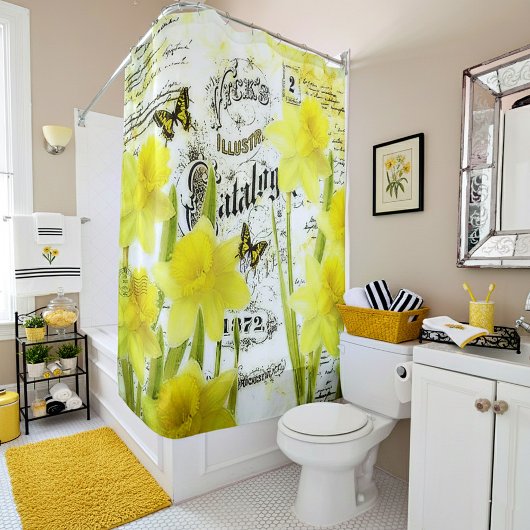 Rideaux De Douche jonquilles vintages