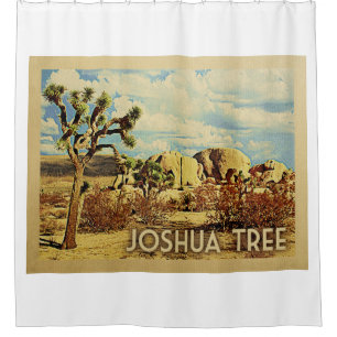 Rideaux De Douche Joshua Tree California Vintage voyage
