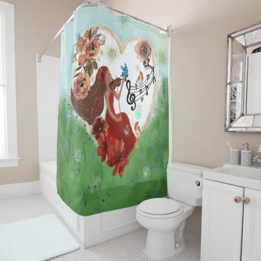 Rideaux De Douche Jouer un violon (En situation)