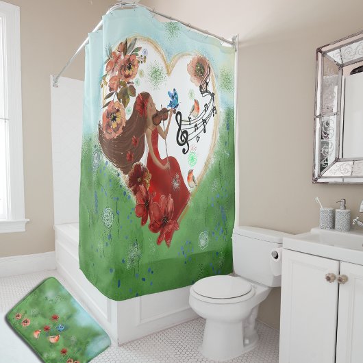 Rideaux De Douche Jouer un violon