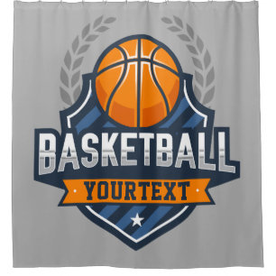 Rideaux De Douche Joueur de basket AJOUTER LE NOM Varsity School Tea